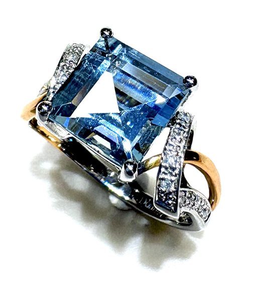 Ringe Donna Oro Dame Acquamarina in Weißgold Acquamarina ACM460 - ACM460